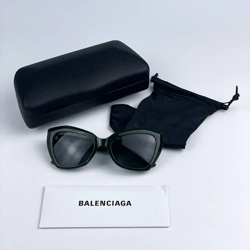 SALE! NEW Balenciaga BB0271S 004 Green Cat Eye Women Sunglasses